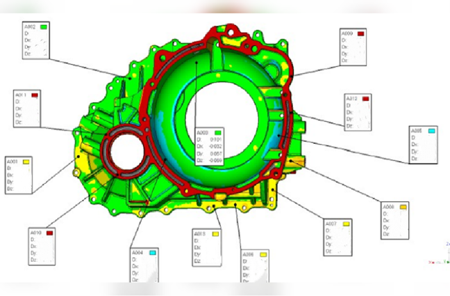 Motor par&ccedil;alarının 3D boyut &ouml;l&ccedil;&uuml;m&uuml;